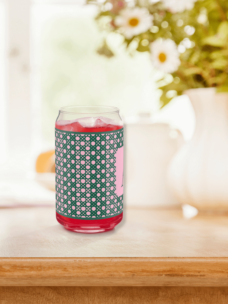 Verdant Garden Monogram A Can-Shaped Glass product image (7)