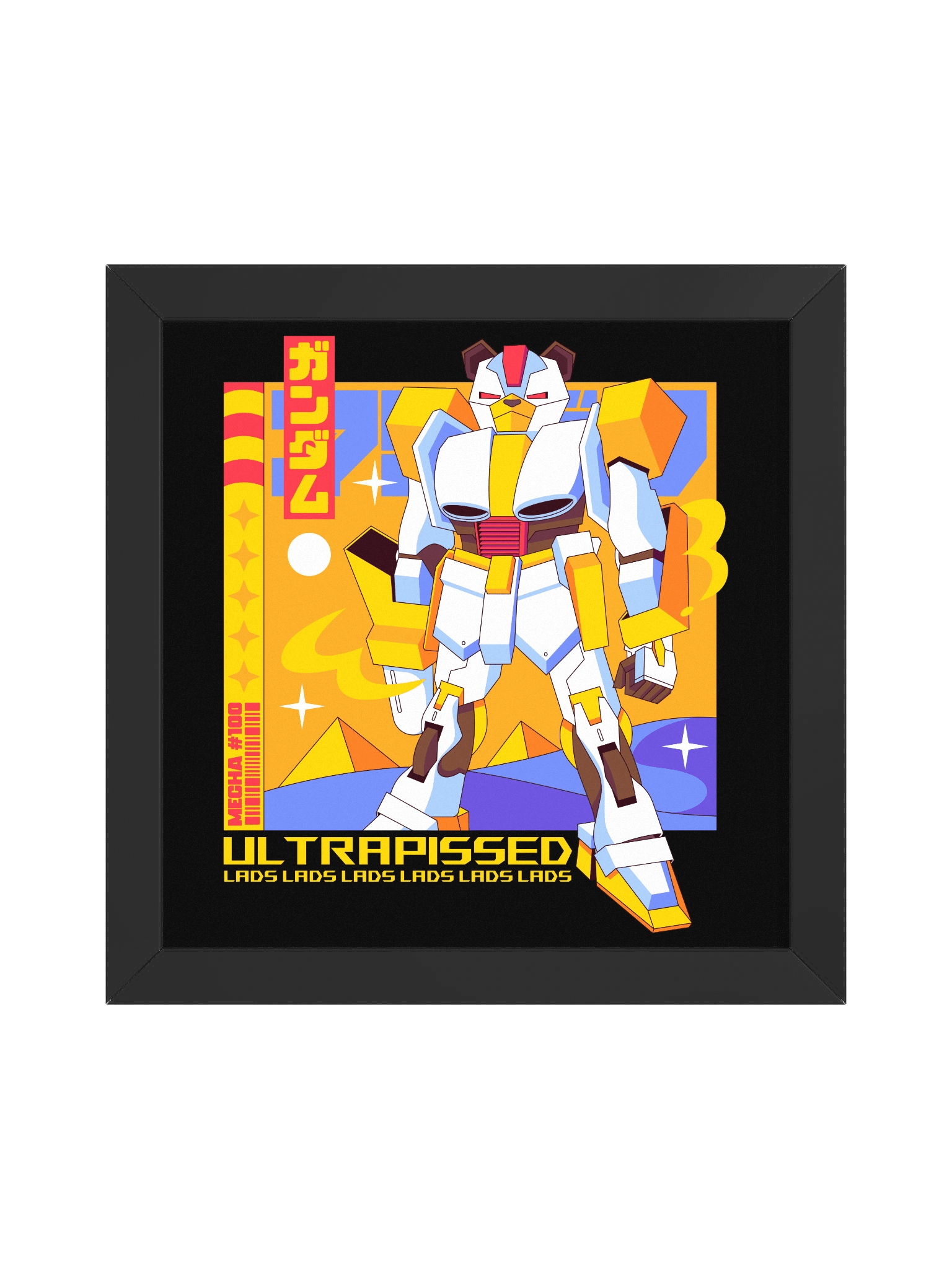 Mecha Bear Framed Square Wall Art product image (1)
