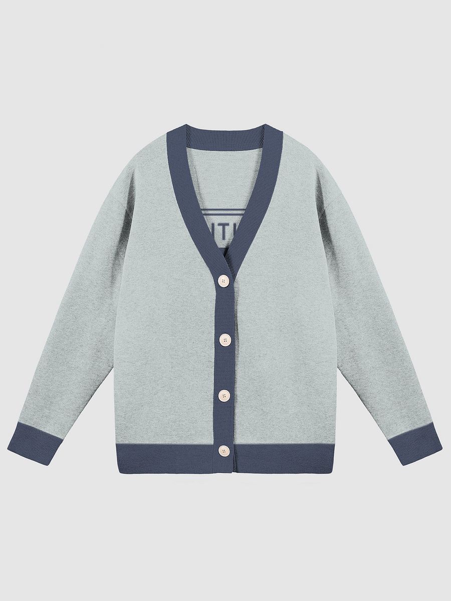 CAUTION: AuDHD BURNOUT (lg. design, duotone blue) knitwear cardigan product image (1)