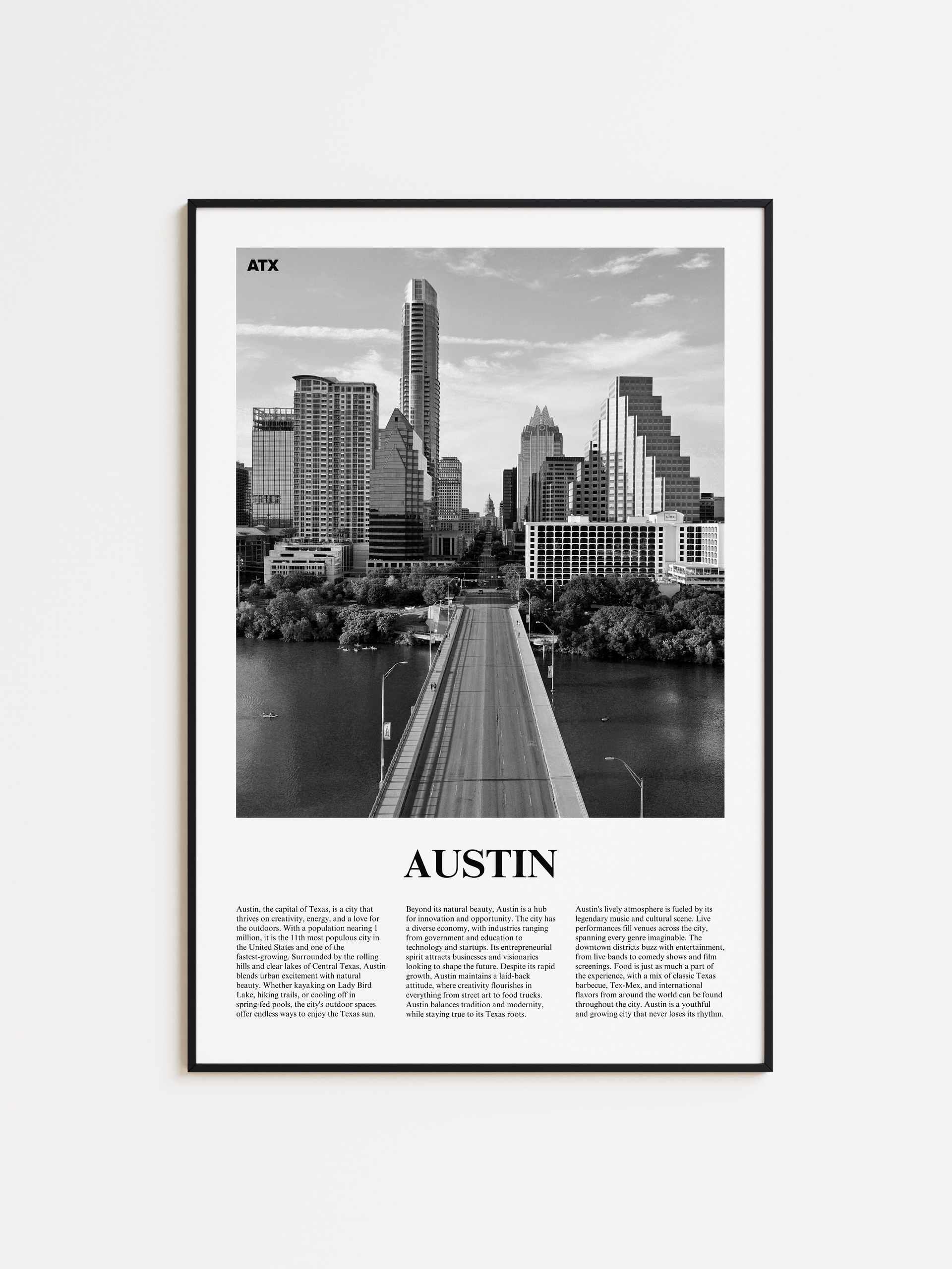 Austin 02 Newspaper Poster | Framed product image (1)