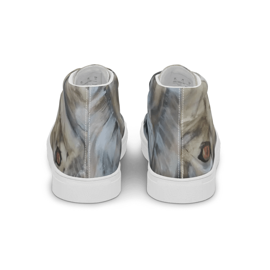 Woman's' Lion print from danflan oil painting white toe cap product image (5)