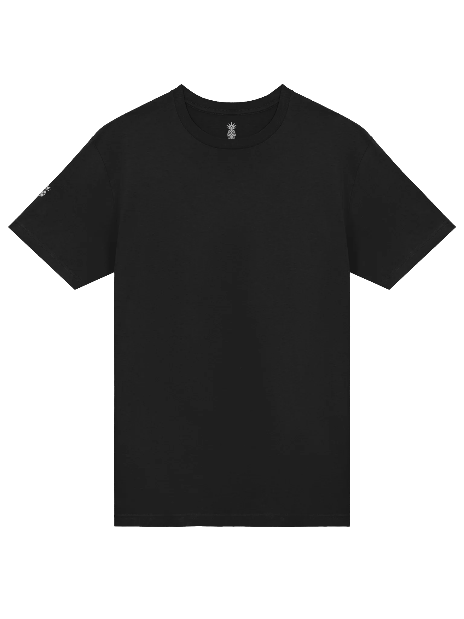 Slim Fit Lightweight Lucky Pineapple® Minimalist Sleeve Solid Color Unisex T-Shirt (Black & Dark Colors) product image (5)