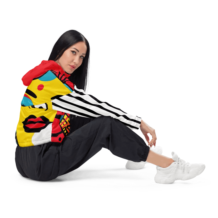 Pop Art Glam Stripe Cropped Jacket product image (5)