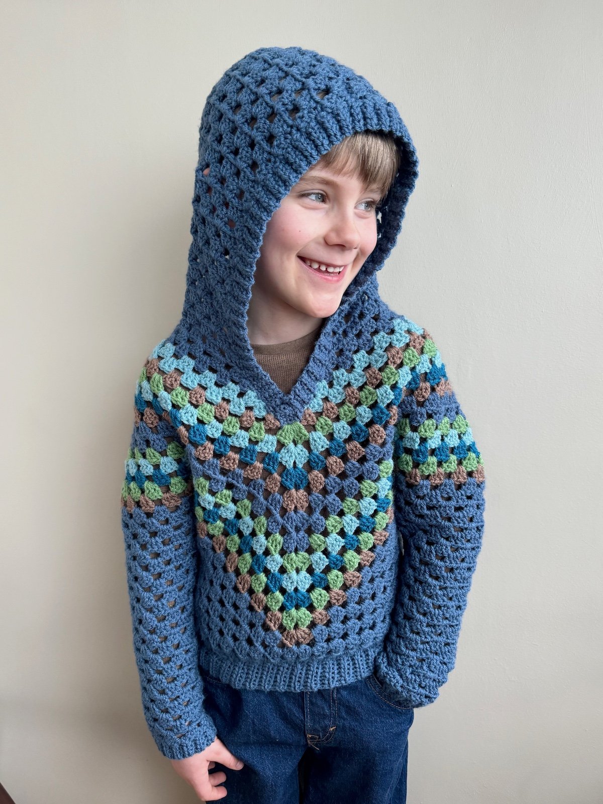 Baby Hoodie Pattern | Granny Stitch Child Crochet Hoodie | Sizes Newborn to 10 Years Pdf product image (9)