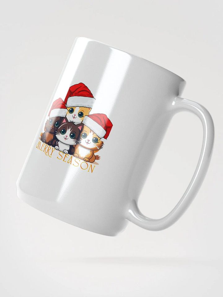 Merry Season Cats White Glossy Mug product image (2)