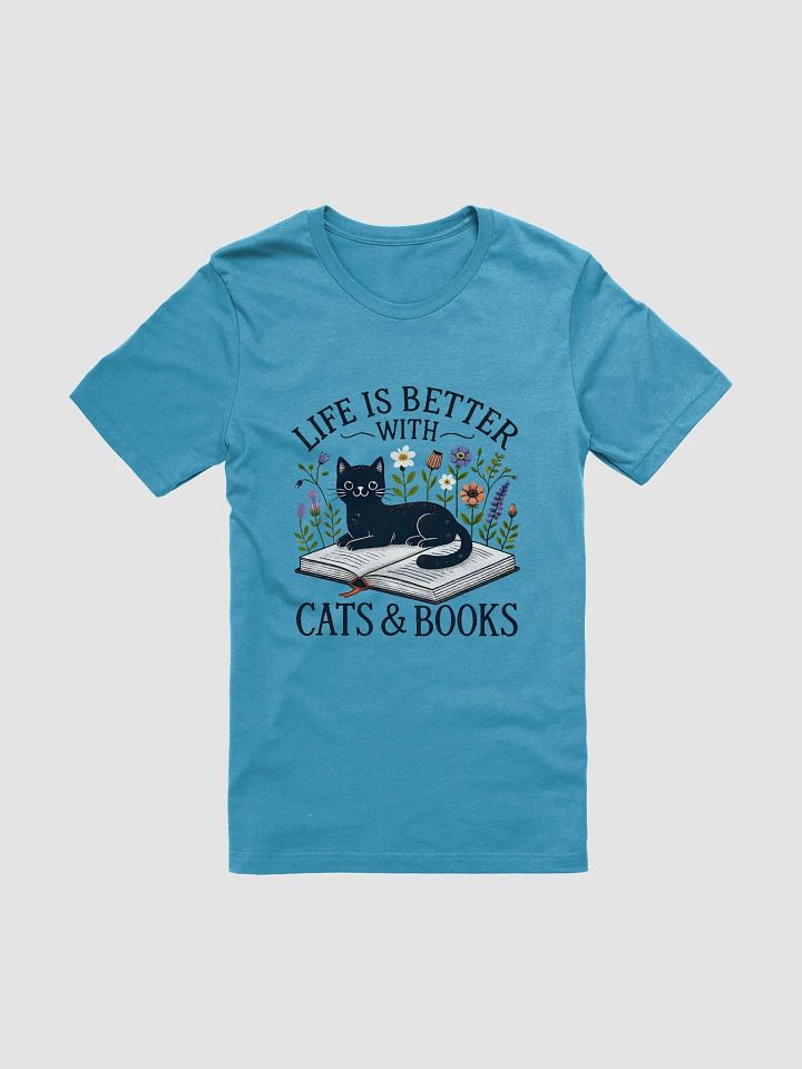 Life is Better with Cats and Books - Cozy Cat Lover T-Shirt product image (11)
