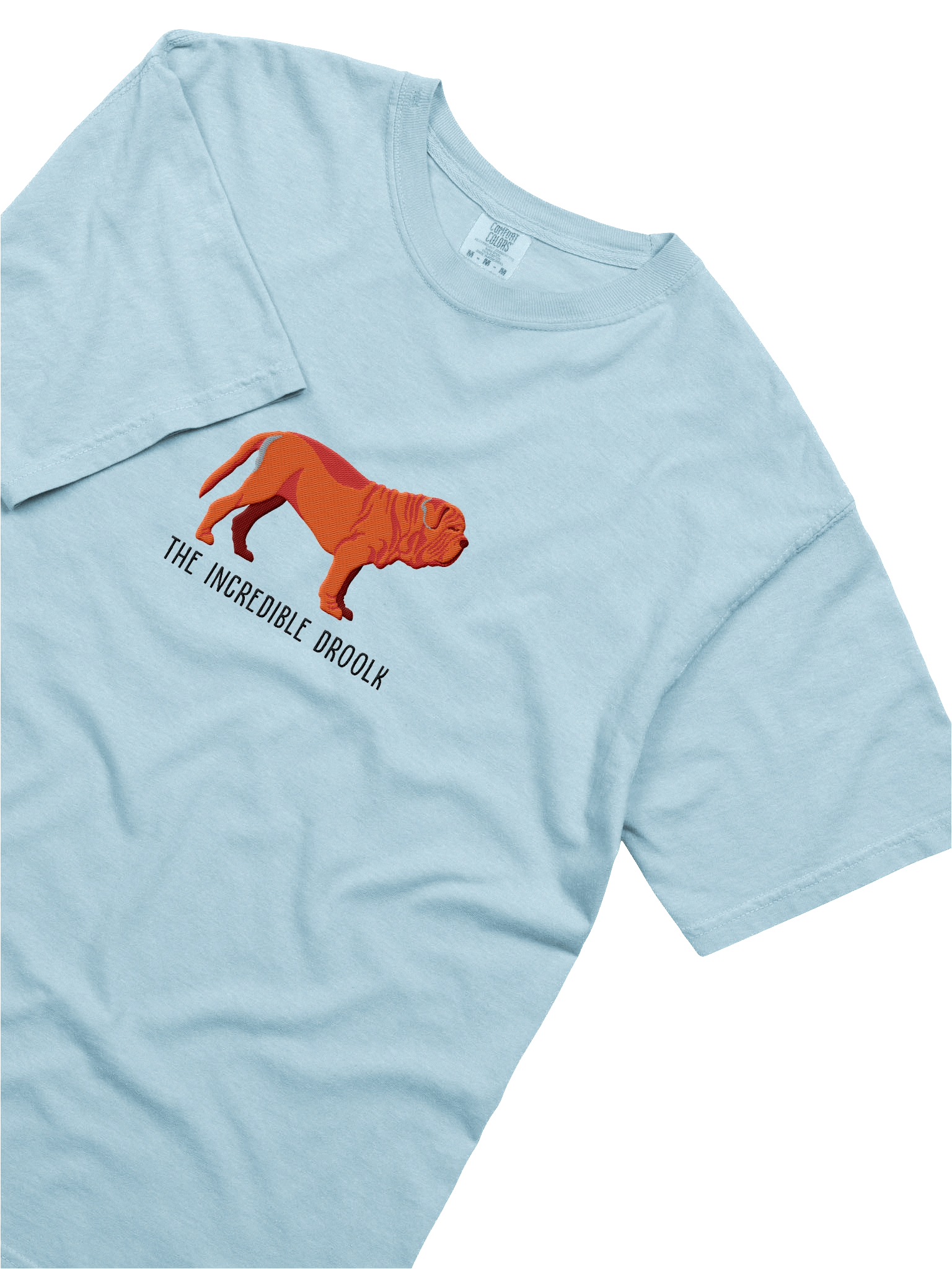 The Incredible Droolk T-Shirt(Embroidered) of a Neapolitan Mastiff(Red) product image (55)