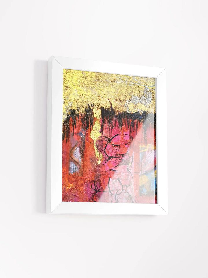 framed print of original artwork by. b.reters gold red product image (15)