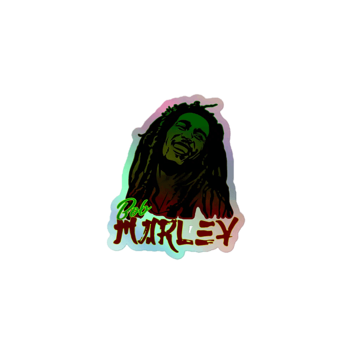 Bob Marley Holographic Sticker product image (1)