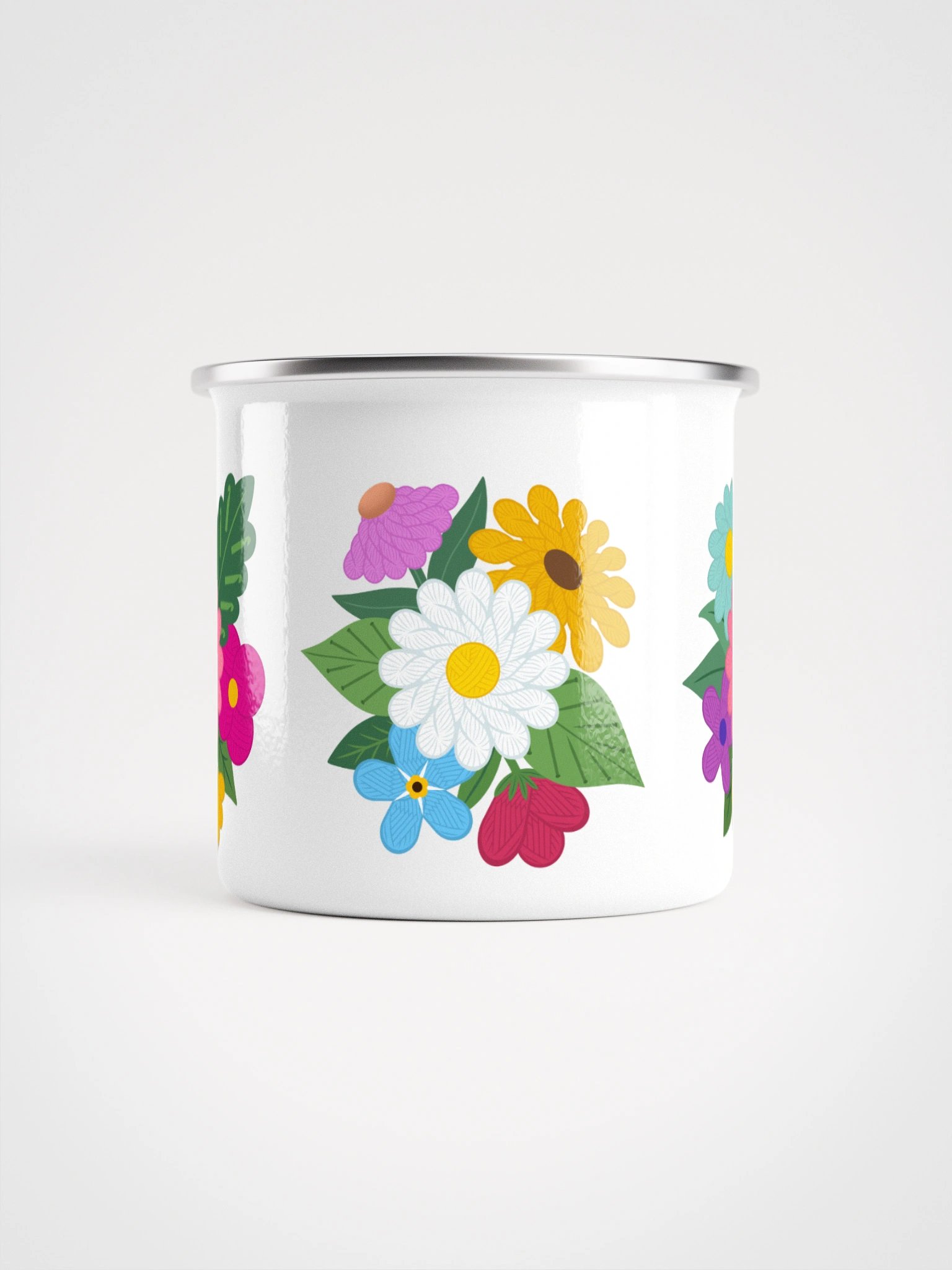 Floral Yarn Enamel Mug product image (2)