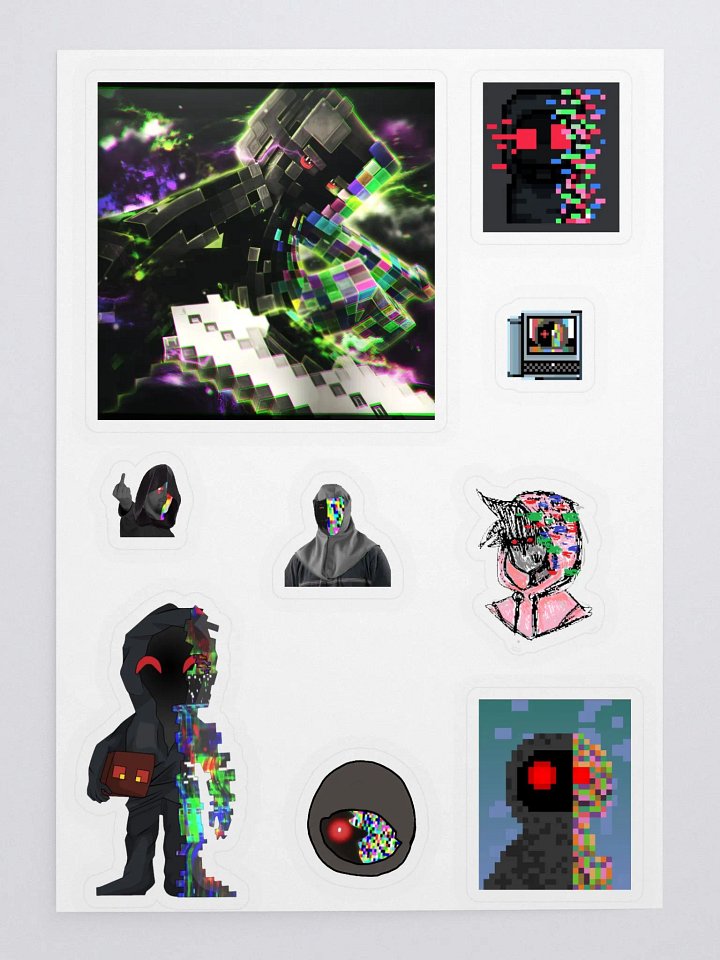 GlitchedMastery Sticker Sheet product image (1)
