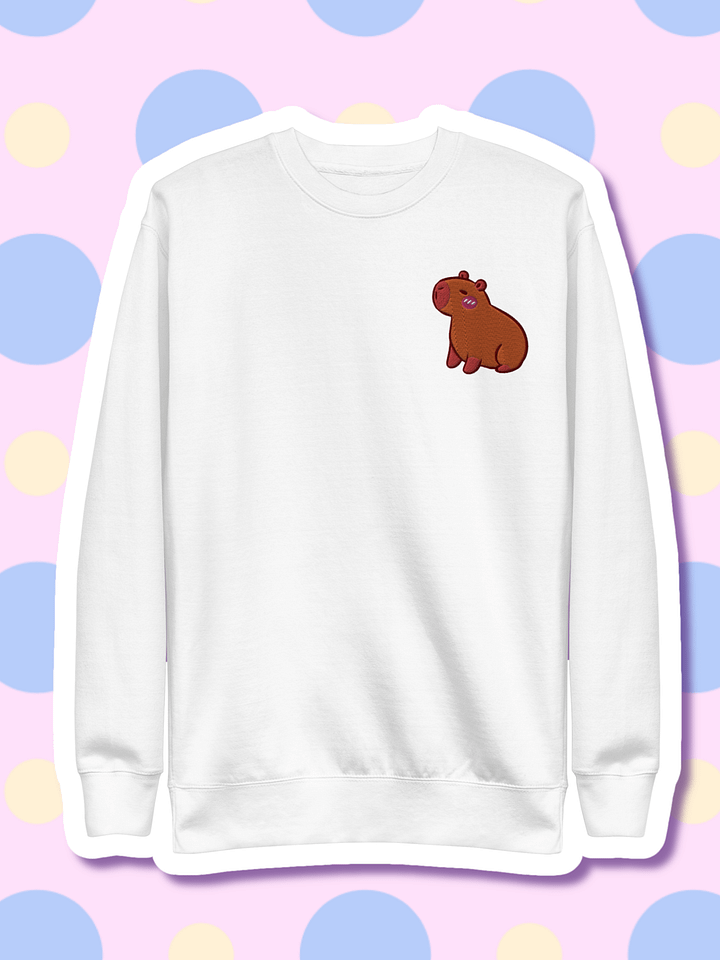 Cute Capybara Embroidered Premium Sweatshirt product image (2)
