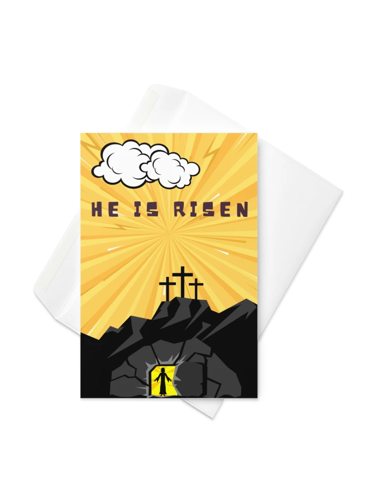 He Is Risen Retro Comic Greeting Card product image (2)