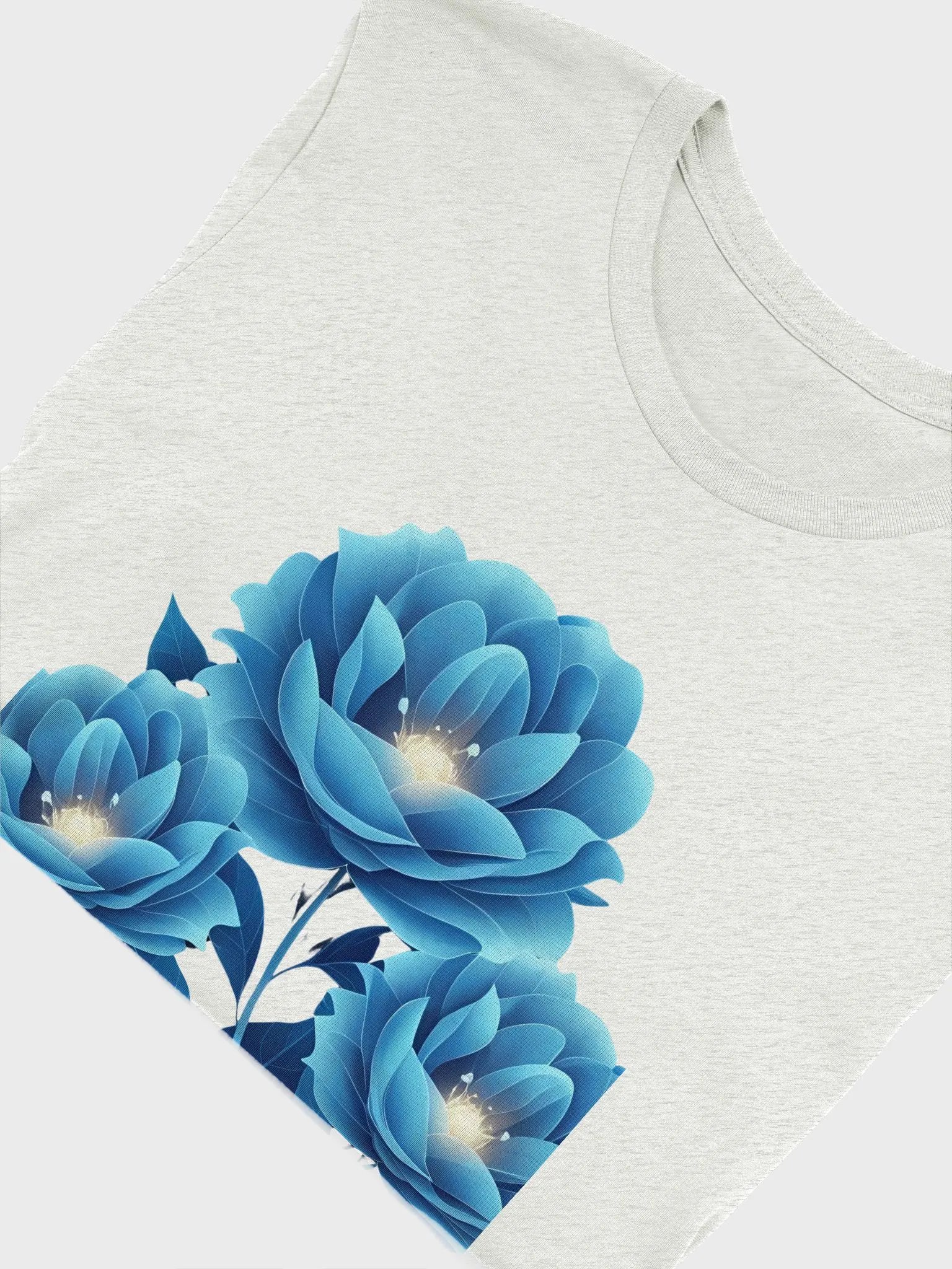 Electric Blue Floral Glow T-Shirt product image (51)