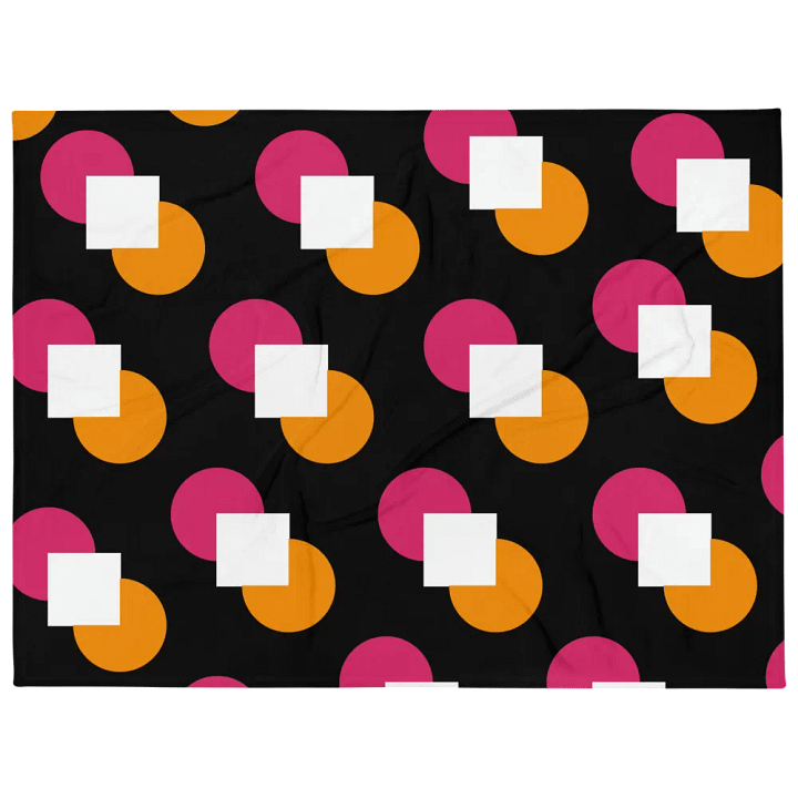 Circles and Squares Pattern Design Throw Blanket product image (1)