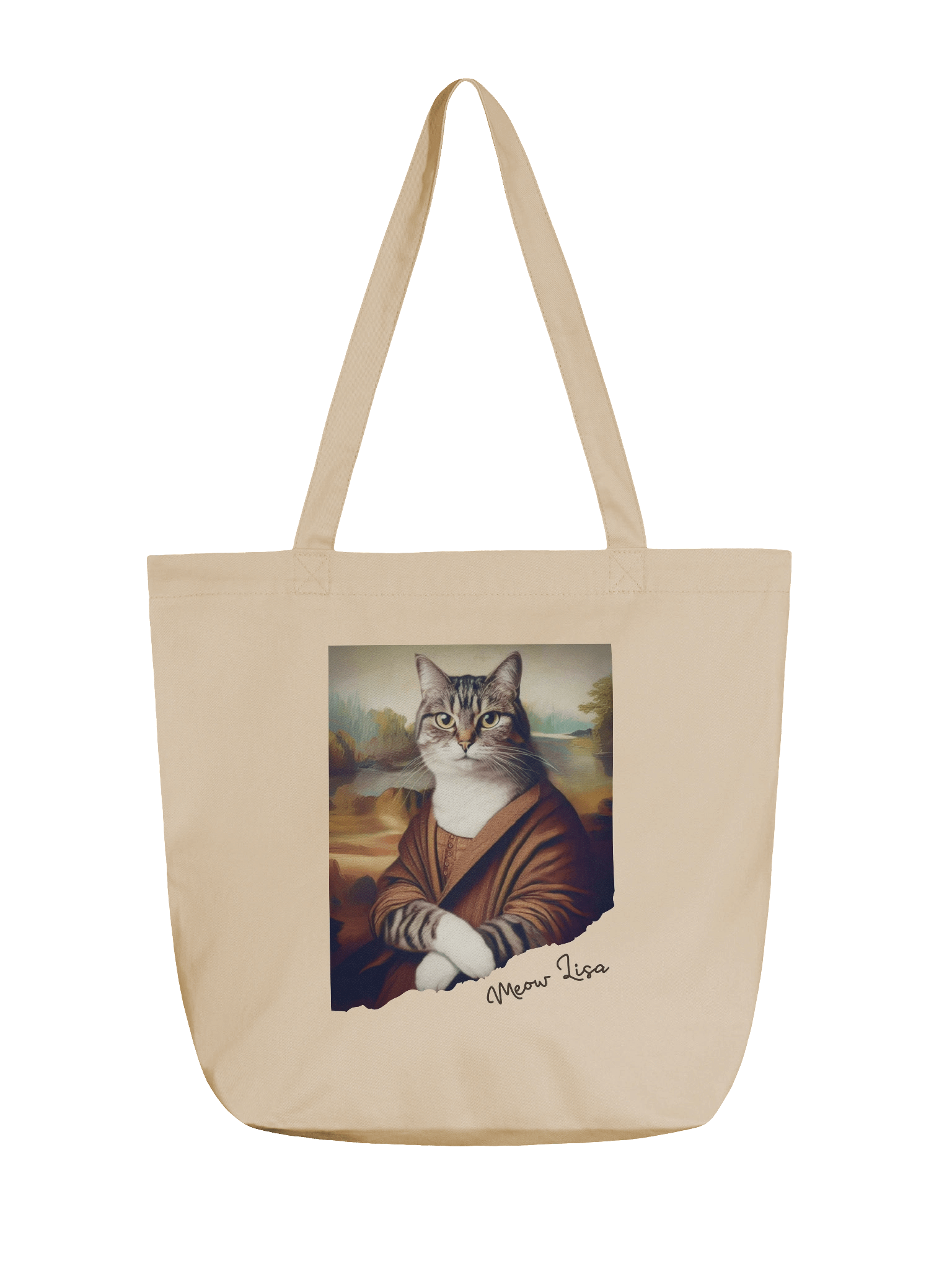 Eco-friendly tote bag: Meow Lisa product image (1)