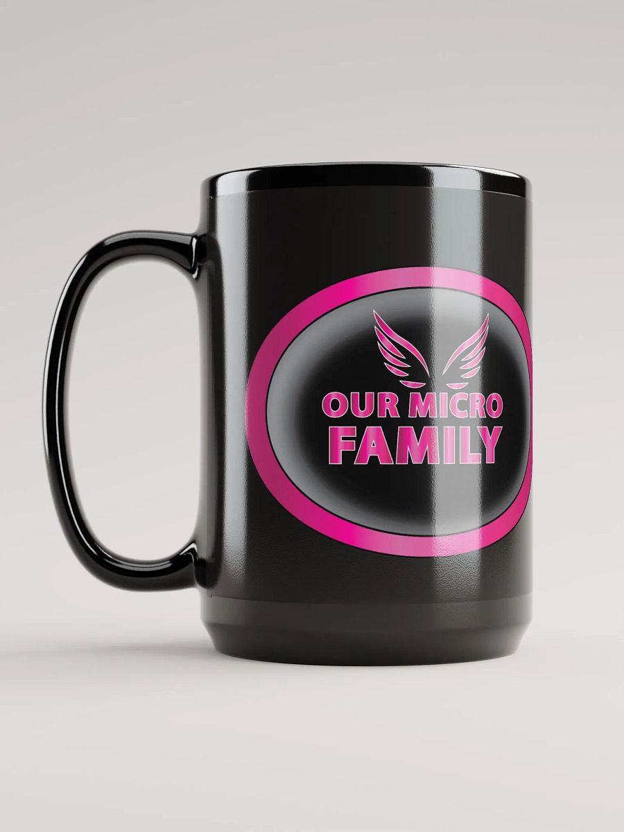 Our Micro Family Logo & Family Photo 15 oz Black Mug product image (6)