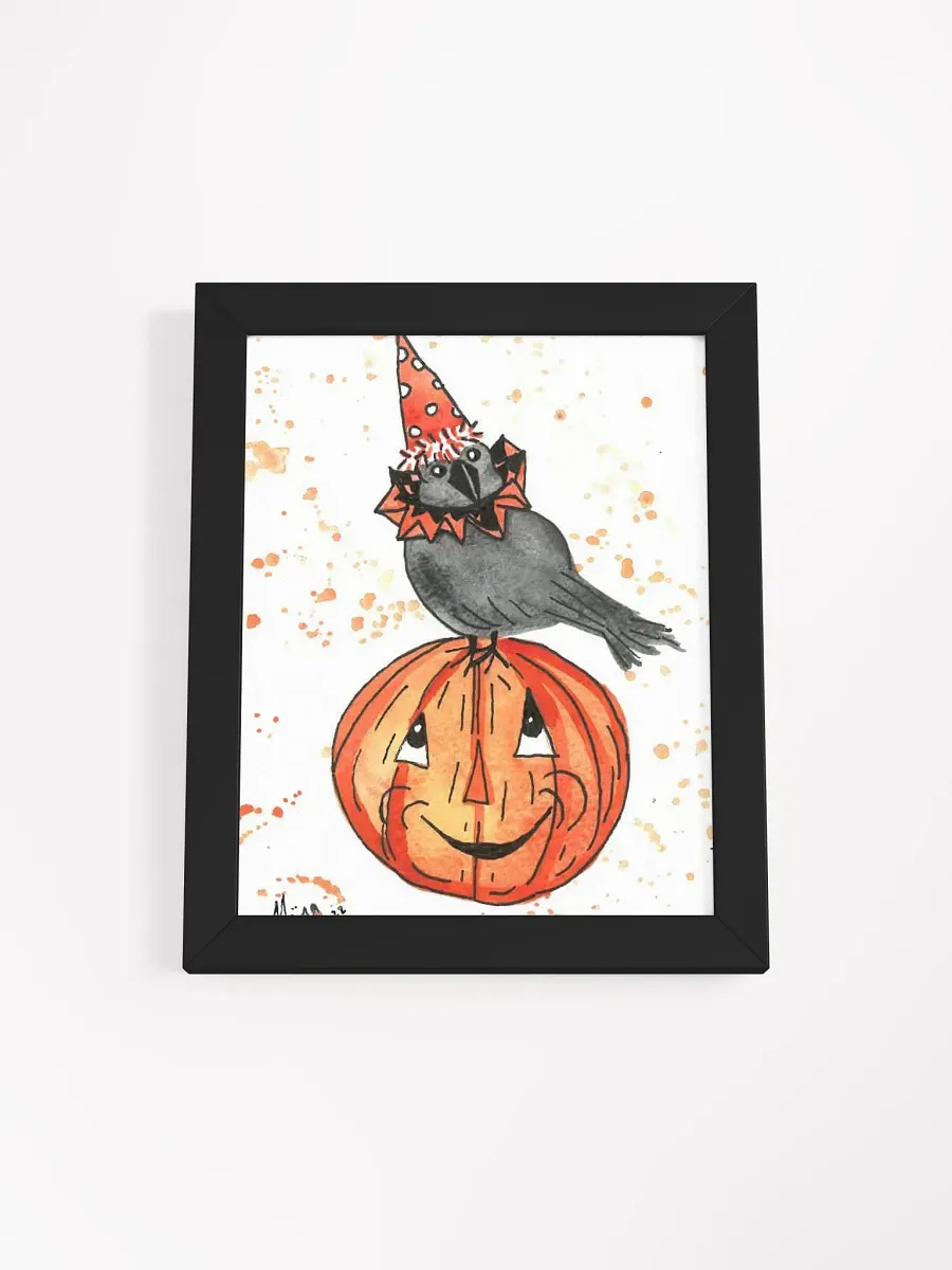 Vintage Halloween Crow Framed Print product image (2)