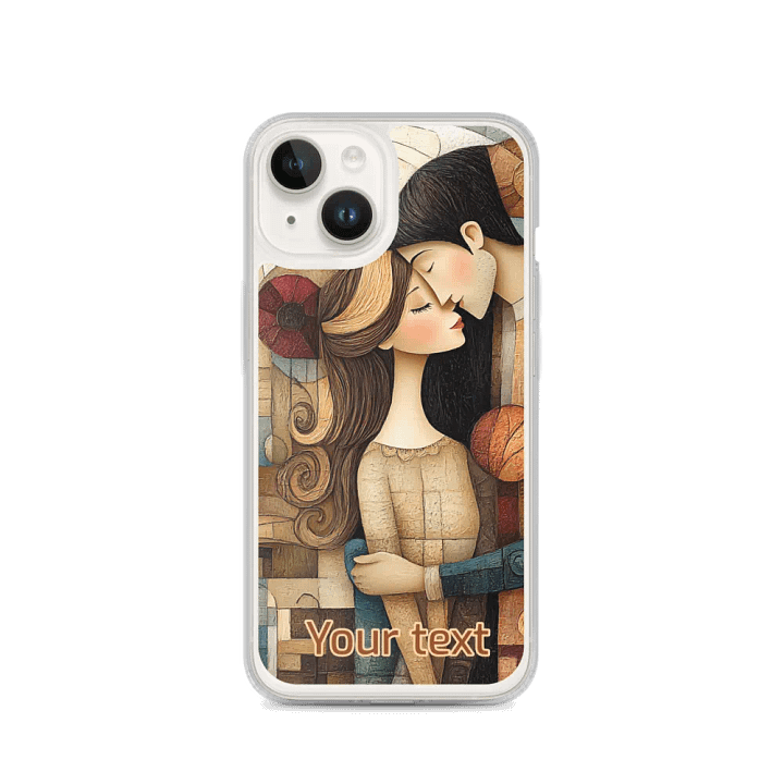 cubist landscape paintings with an in-love couple Custom iPhone® Case product image (4)
