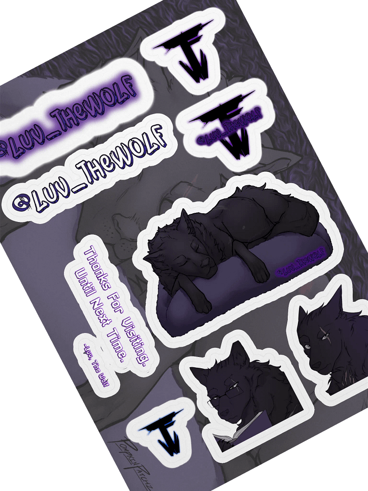 @luv_thewolf Promotional Sticker Sheet! product image (1)