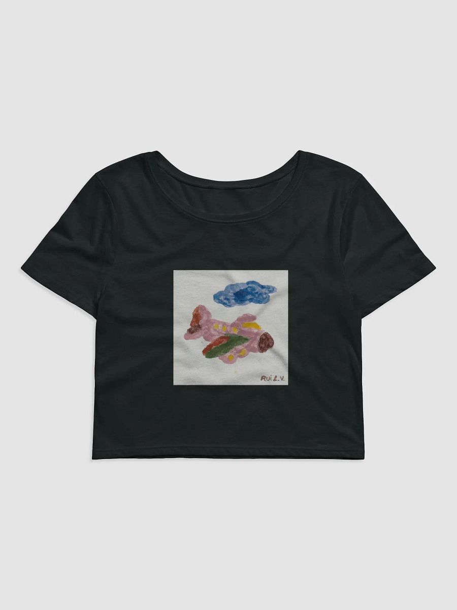Kid Airplane (Bella+Canvas Women's Crop Baby Tee) product image (1)