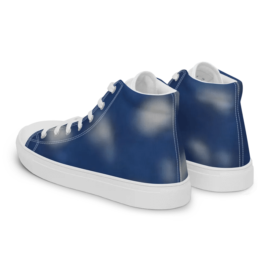 Men's cloudy blue high top canvas art sneakers / cloudy product image (8)