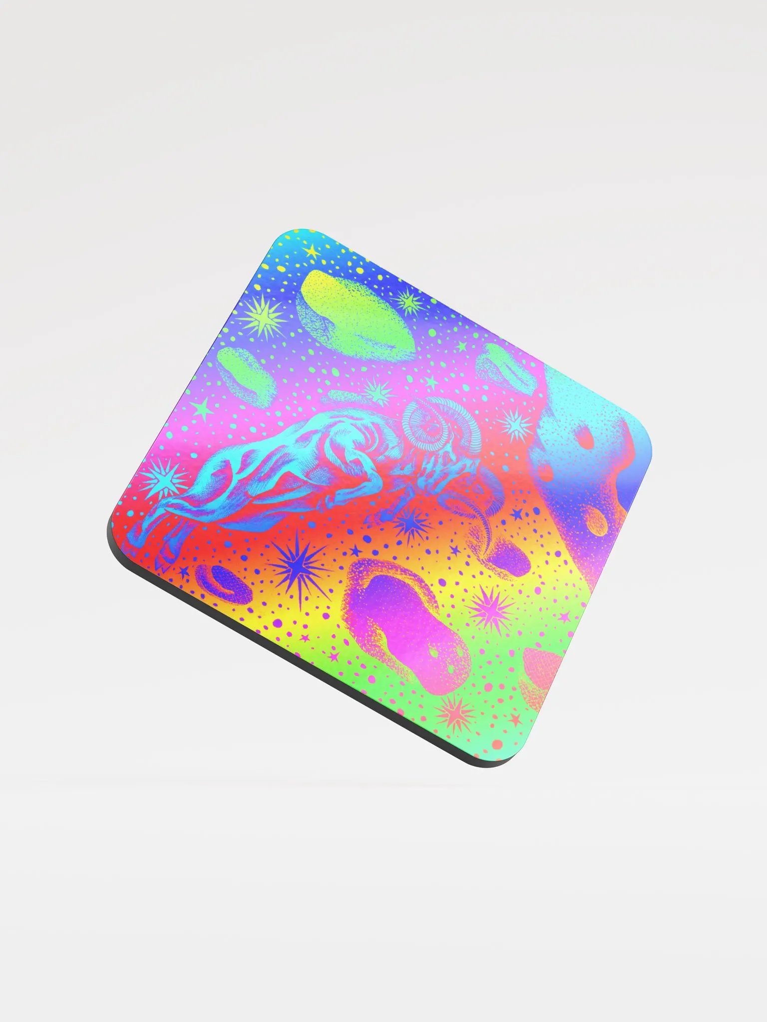 Limited edition Full Rainbow Aries Zodiac coaster product image (1)