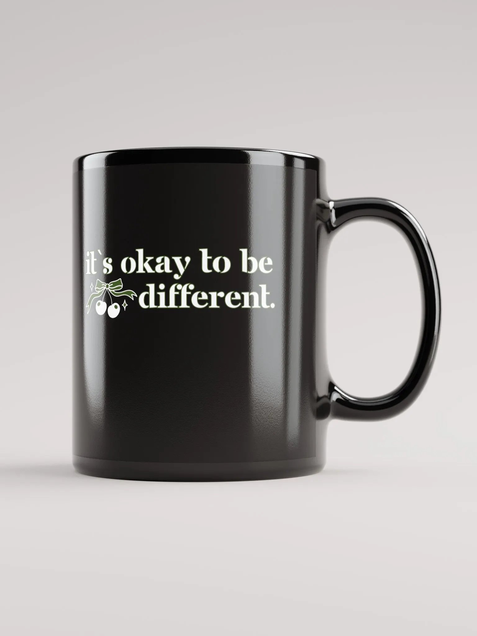 It`s Okay to Not Be Okay Black Glossy Mug product image (1)