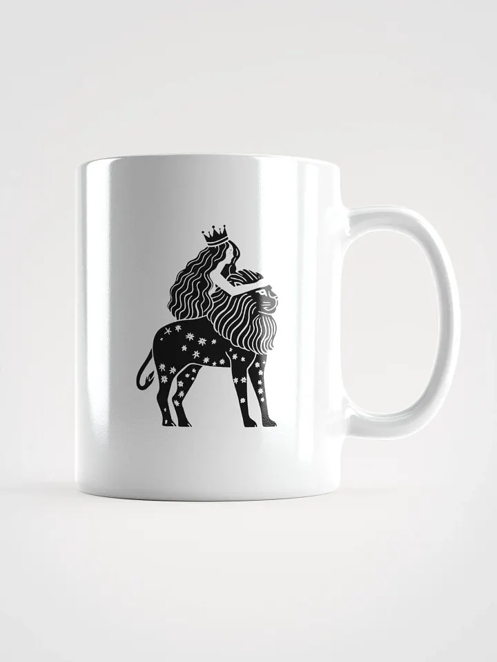 Midnight Reflections Mug - Leo Zodiac Line Art | Lion Star Sign Artwork for Astrology Lovers product image (1)