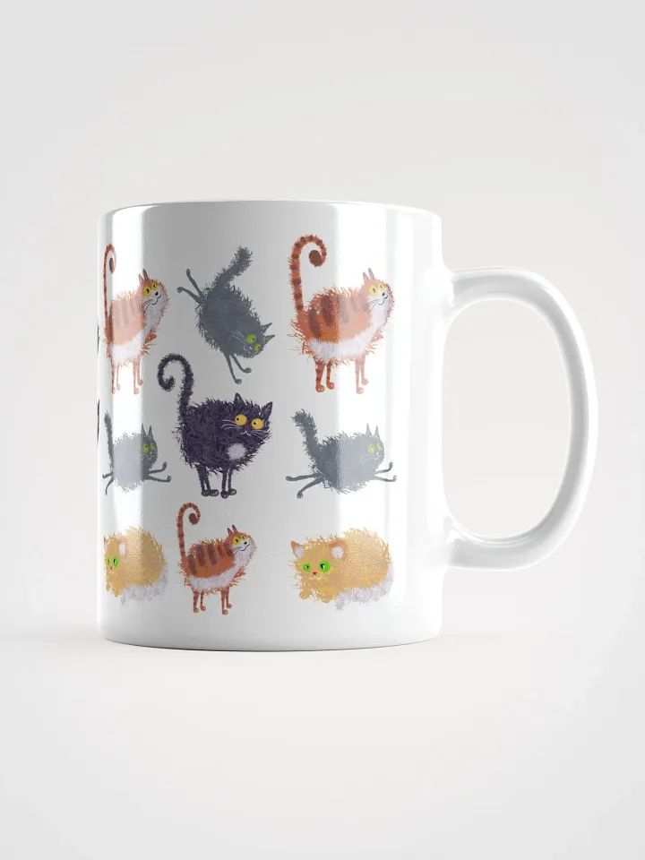 The Gridlock of Goofy Cats – Funny Cartoon Cat Mug product image (3)