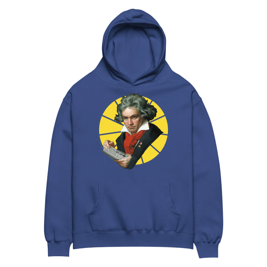 Roland van Beethoven by Frank Fonik (TB 303) , Techno EDM Unisex Premium Oversized Hoodie product image (1)