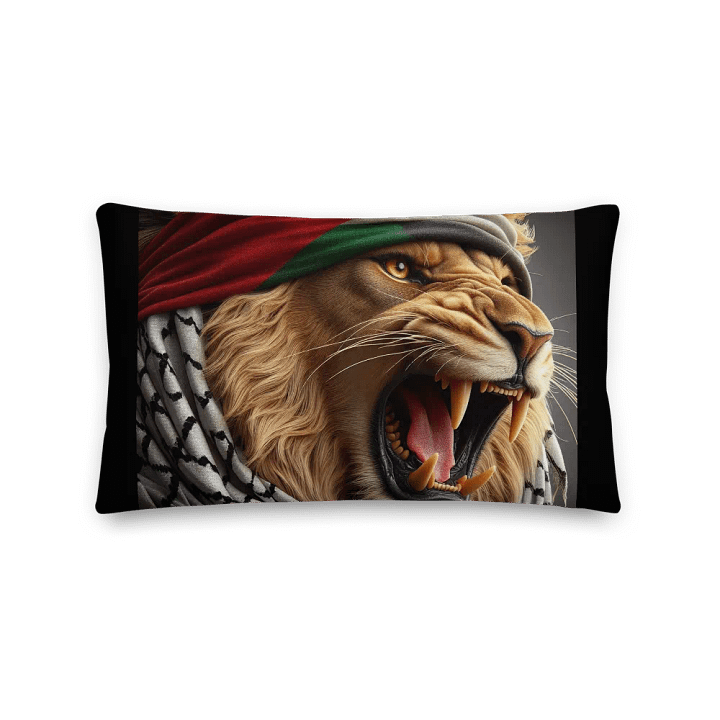 Roaring Lion Pride Premium Pillow | AI Design FREE PALESTINA product image (2)