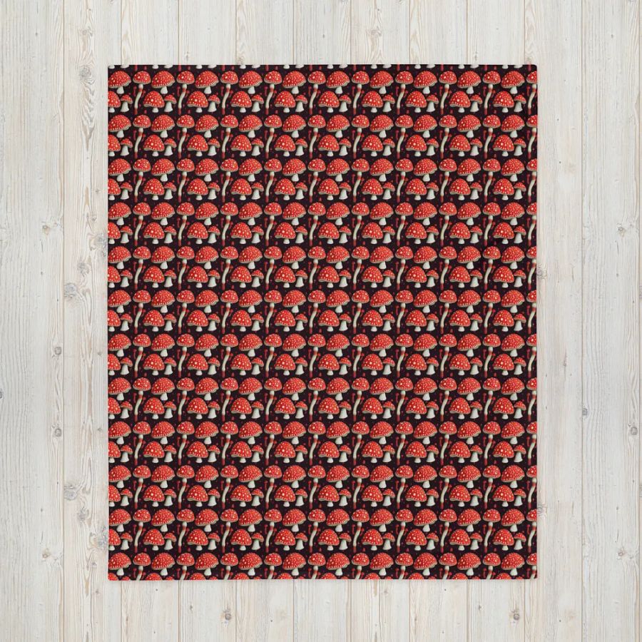 Magical Fly Agaric Mushroom Fluffy Blanket Throw product image (6)