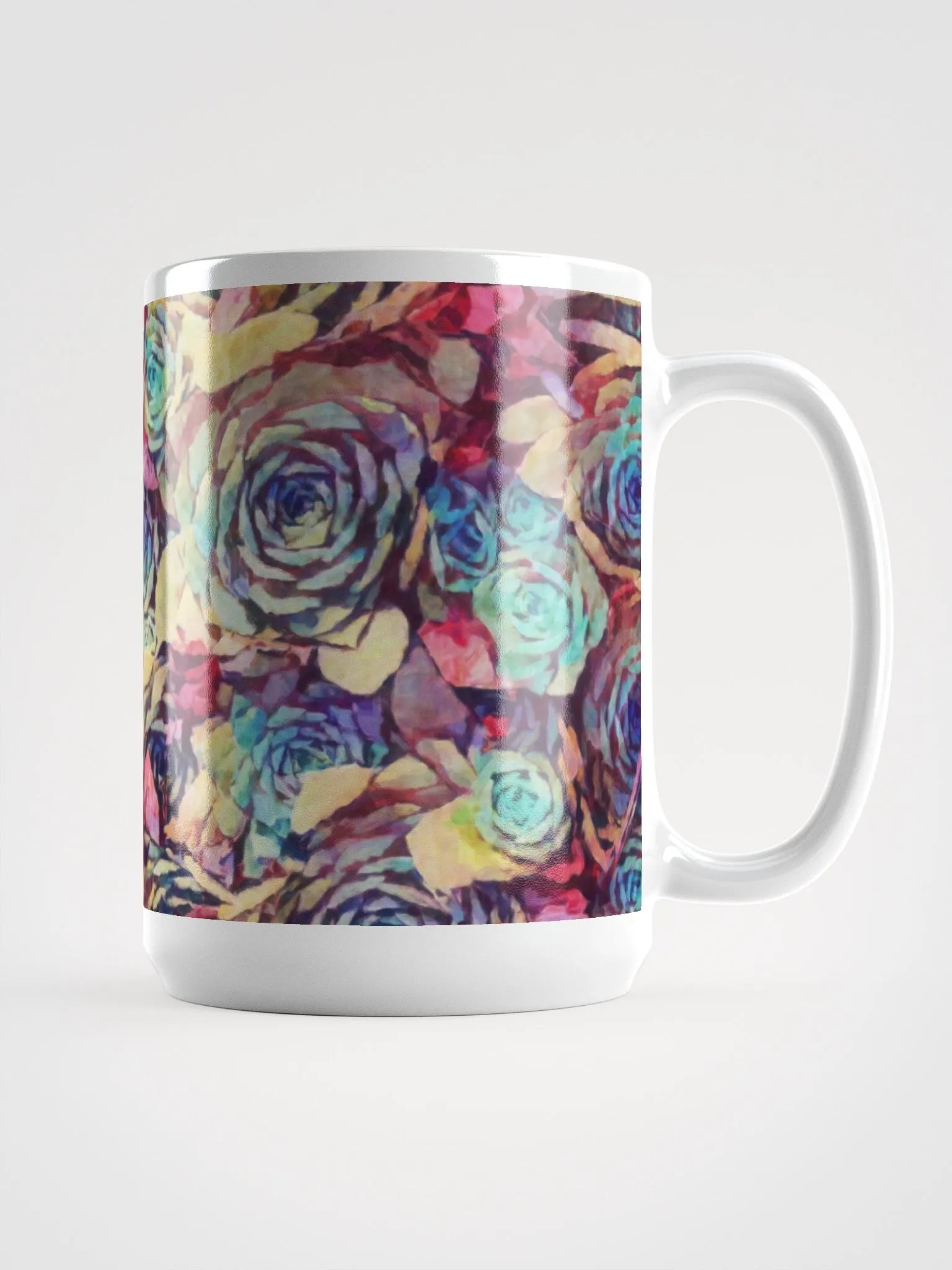 Abstract Graphic | White Coffee Mug | Symphony Succulent product image (3)