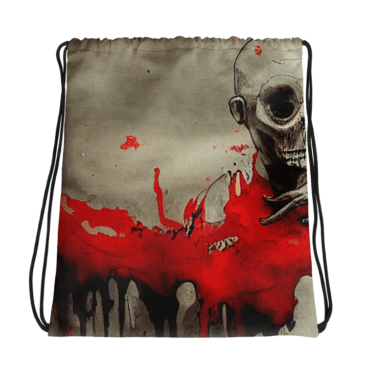 Haunting Skull All-Over Drawstring Bag product image (1)