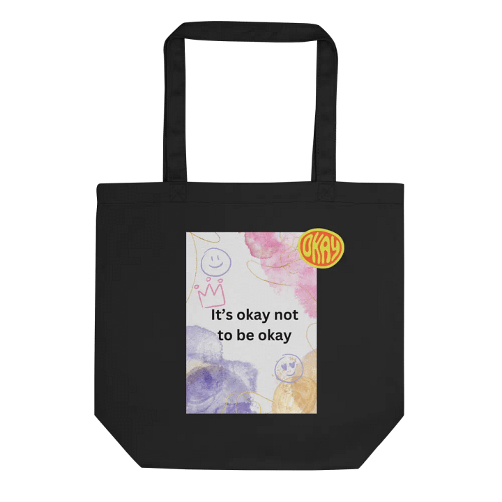 Black Tote Bag With Quote product image (1)