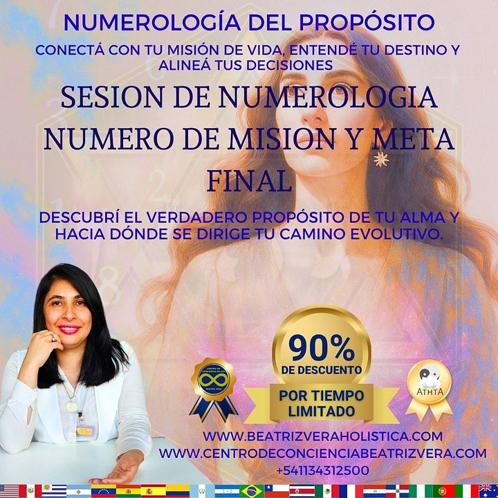 SESION DE NUMEROLOGIA NUMERO DE MISIÓN Y META FINAL product image (1)