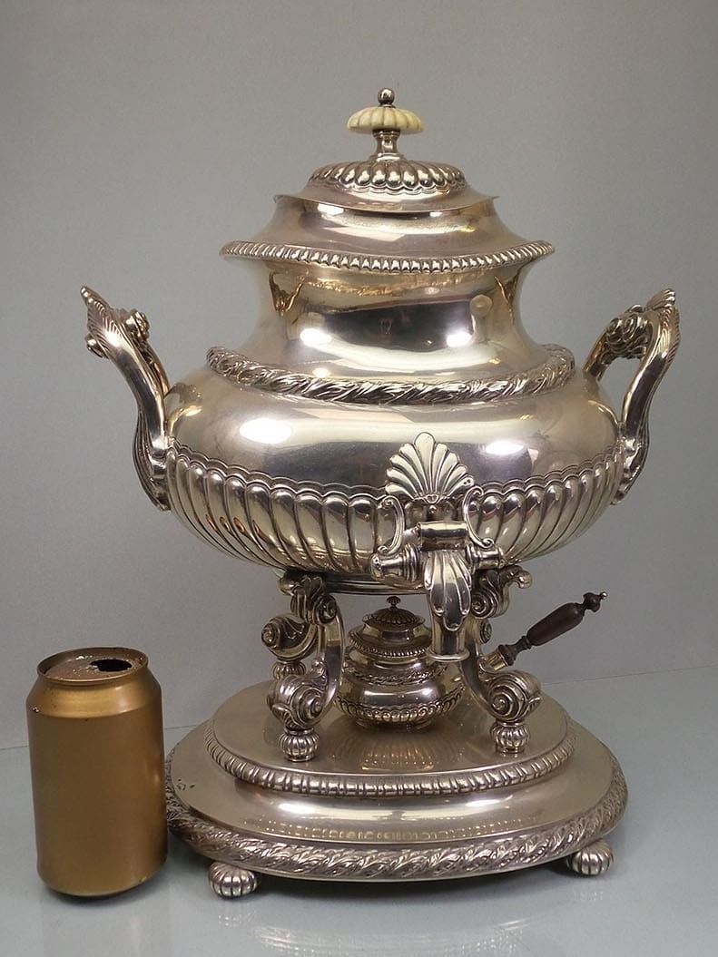 Raro Samovar em prata, século XIX, prata, decoração única e exclusiva, decoração de mesa de natal, presente product image (5)