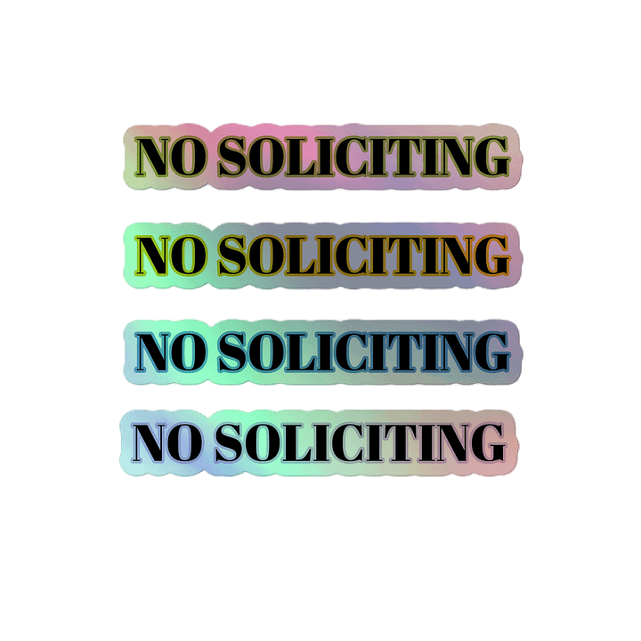 No soliciting product image (2)
