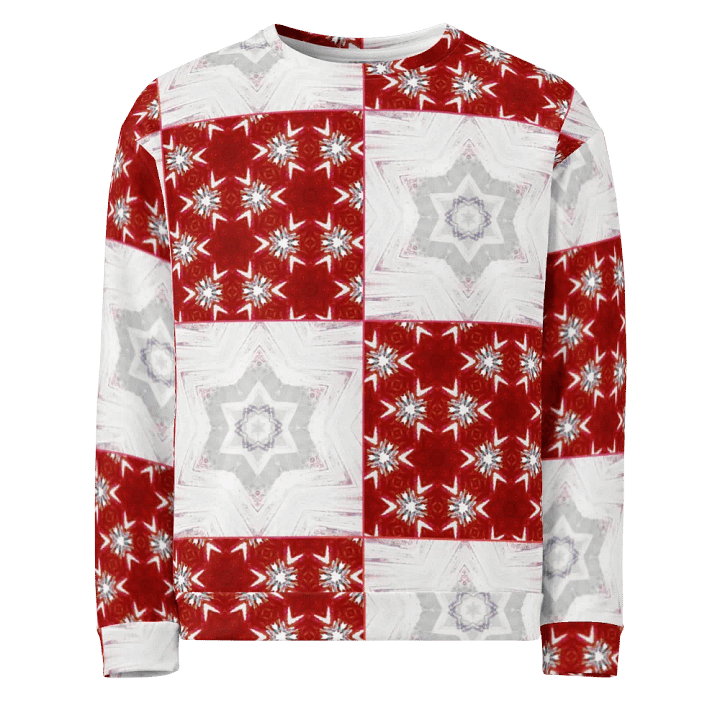 Abstract Pale Star Patchwork Design Unisex All Over Print Sweatshirt product image (2)