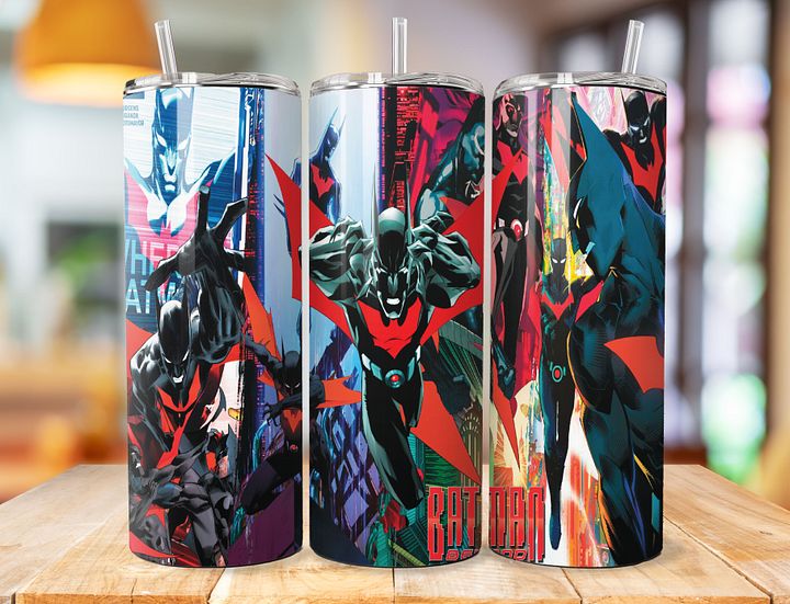 Batman Beyond 20 oz Stainless Steel Tumbler – Neo-Gotham Vigilante Design product image (1)