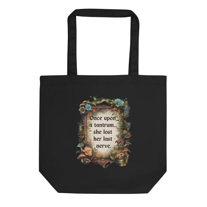 Funny Mom Tote Bag – ‘Once Upon A Tantrum’ Parenting Humor Shopping Bag Tall product image (1)