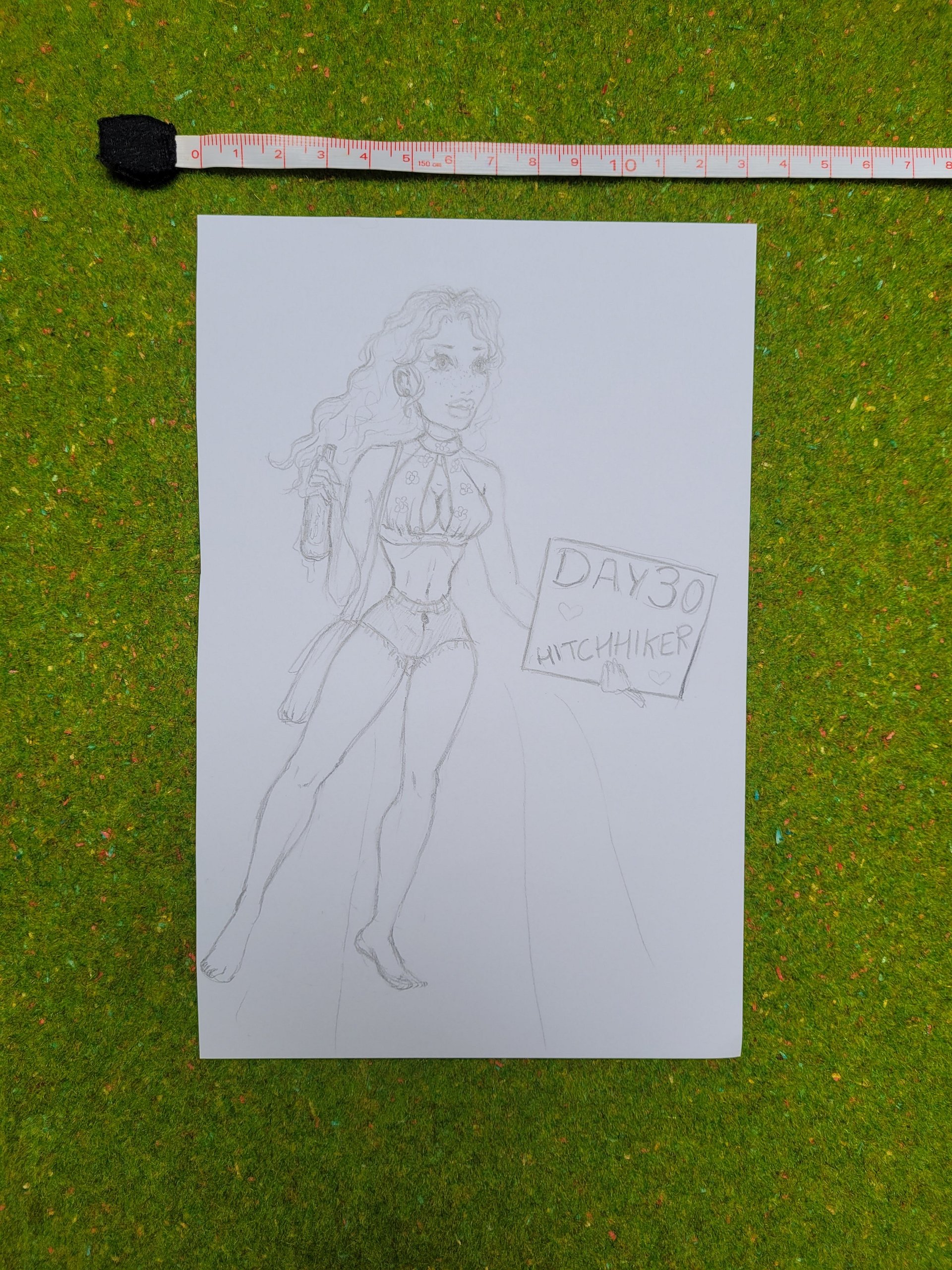 Pinuptober 2024 Day 30 - Original Drawing (Sketch) product image (1)