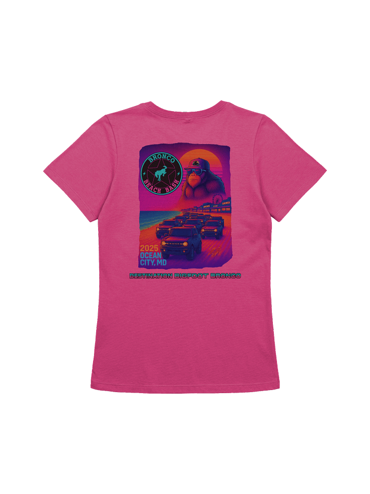2025 Bronco Beach Bash Ocean City / Destination Bigfoot Bronco Collab | Women's Relaxed Fit Bella + Canvas Supersoft T-Shirt (Multiple Colors Available) product image (18)