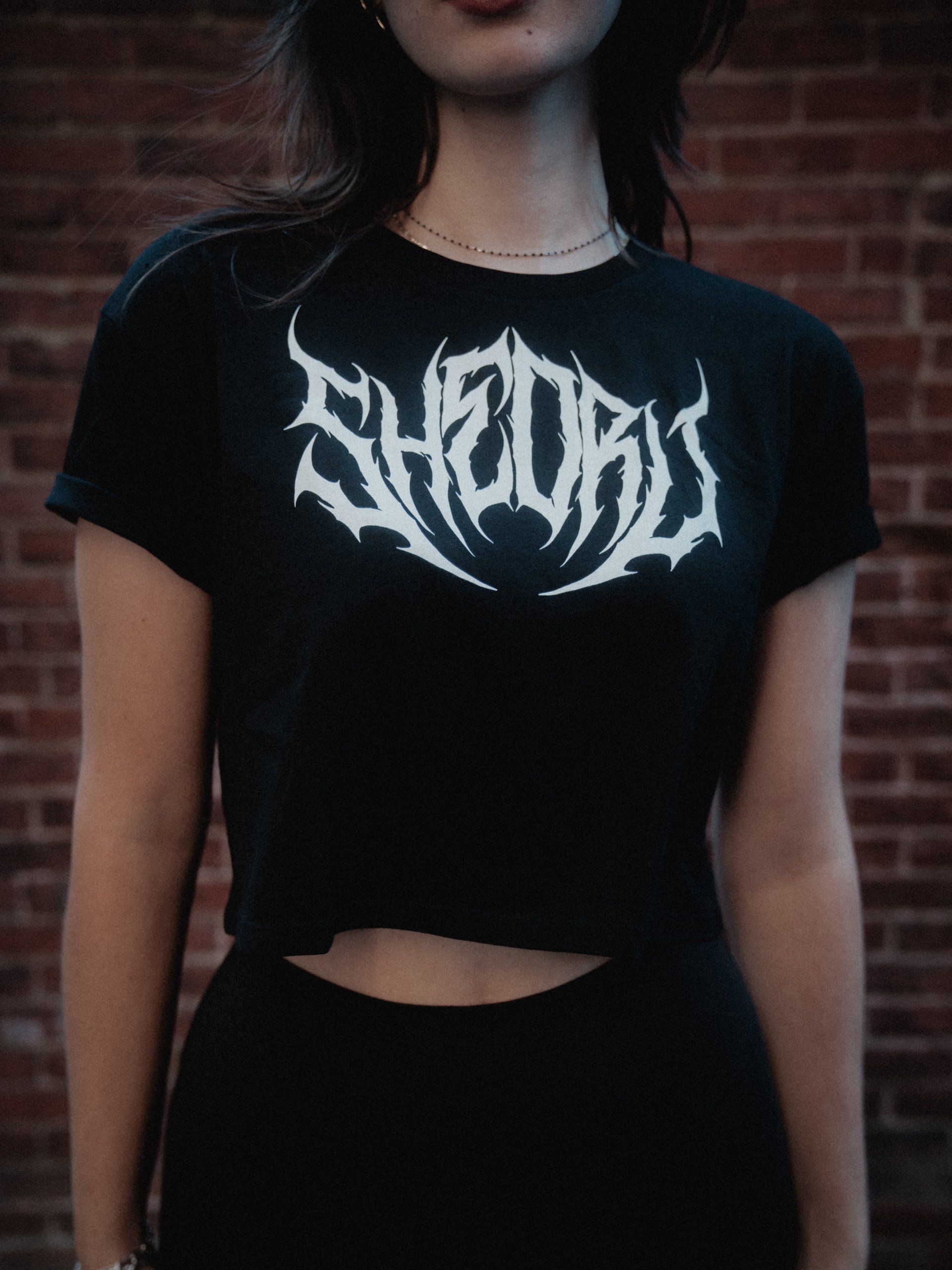 Death Metal Women's Crop Tee - Black product image (1)
