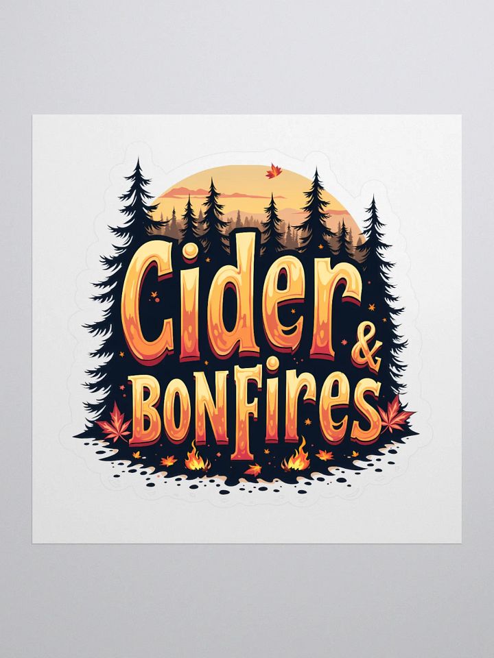 Cider & Bonfires Kiss Cut Stickers product image (1)