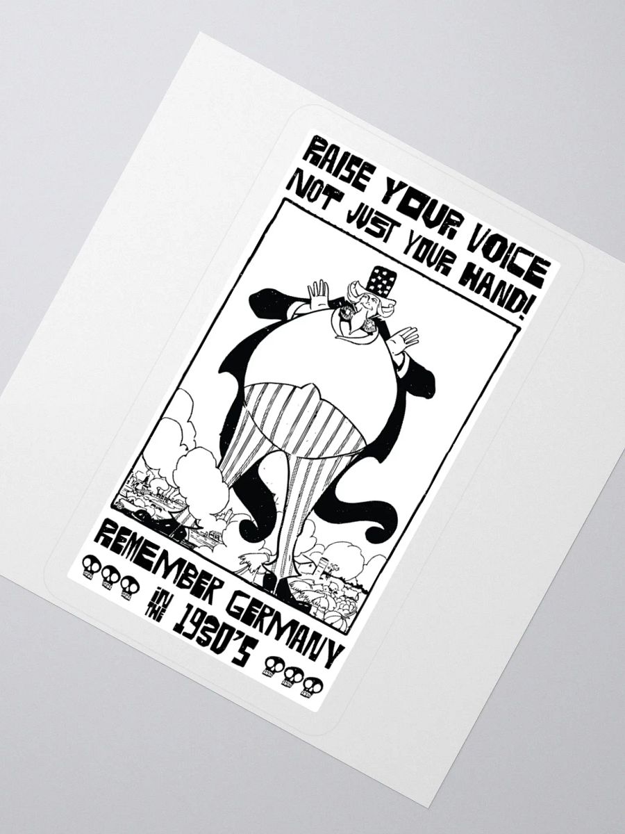 Raise Your Voice Not Your Hand Political Student Sticker product image (4)