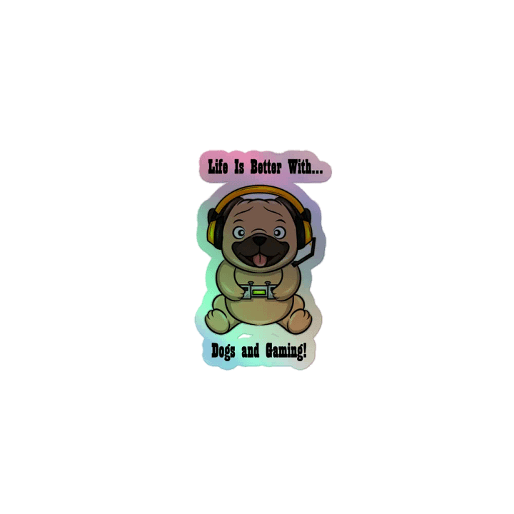 Dogs and gaming sticker product image (1)