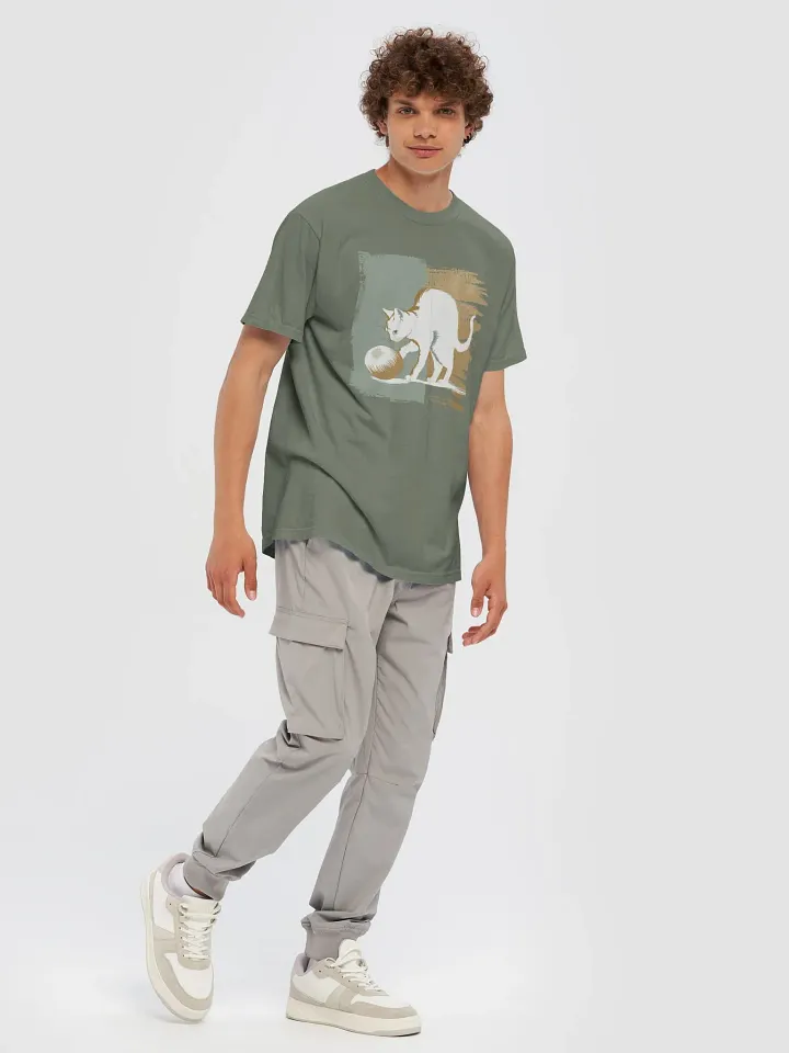 Holiday cat charm Tshirt -relaxed fit product image (1)