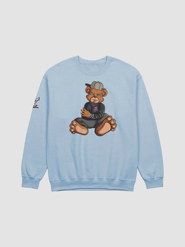 Sitting Bear Light Blue Crewneck Sweatshirt product image (1)